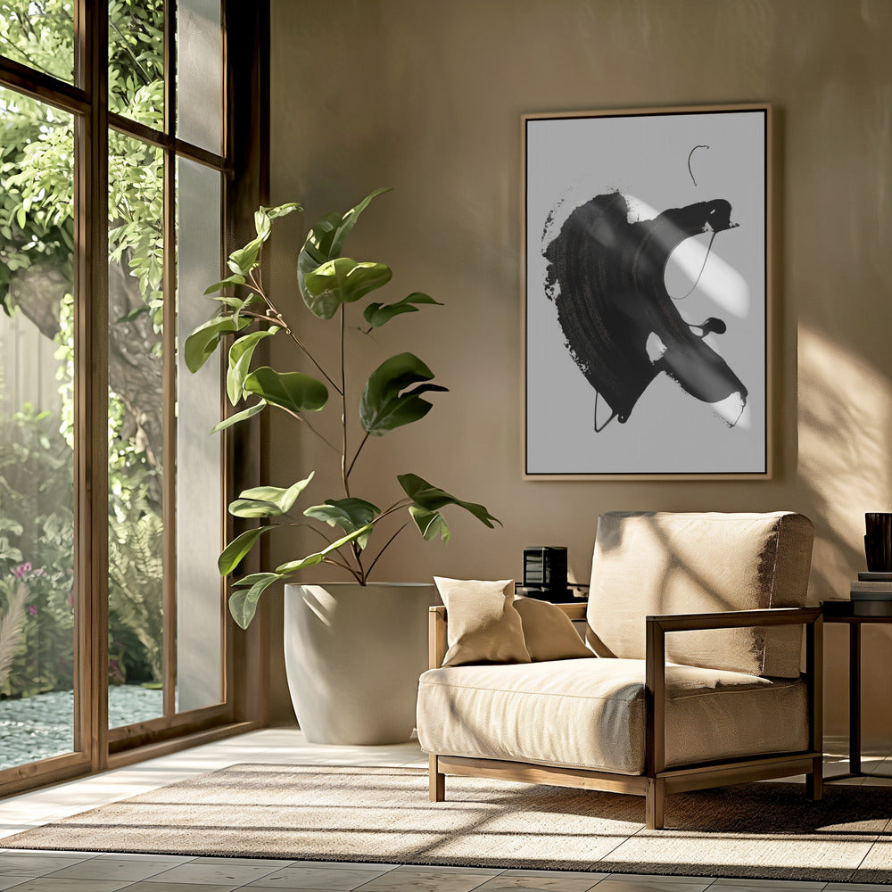 Black abstract Stroke | Poster