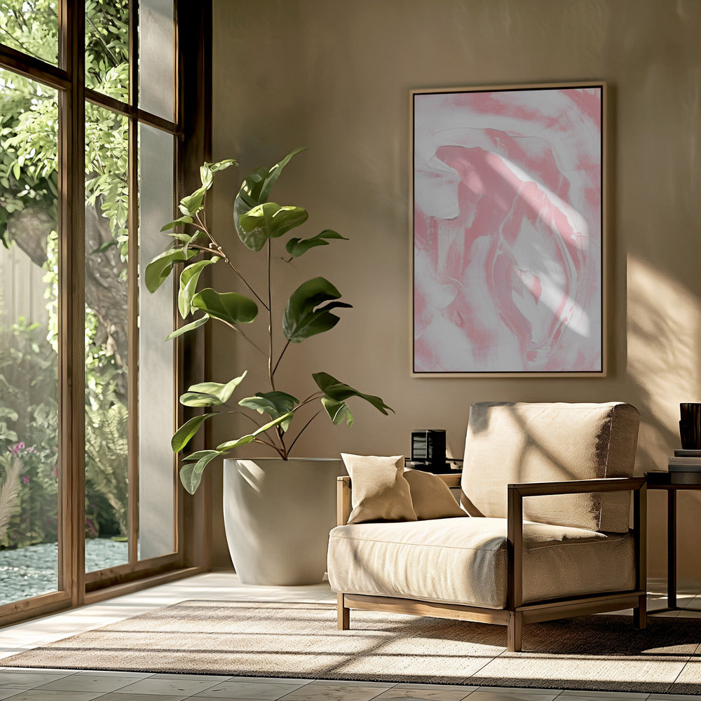 Harmonious Blend Of Pink And White Hues | Poster
