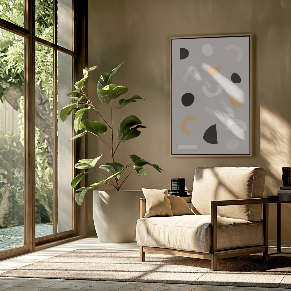 Geometric Shapes in Neutral Tones | Poster