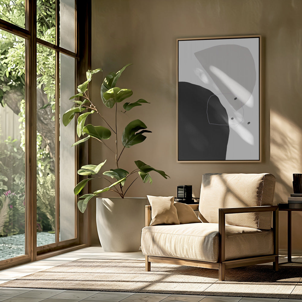 Bold Black and Gray Shapes | Poster