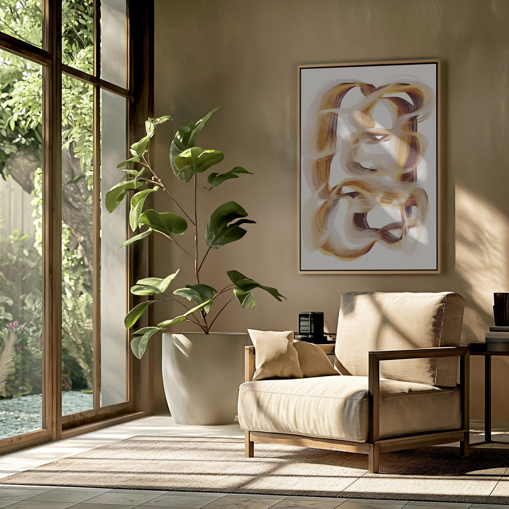 Flowing Amber Paths | Poster