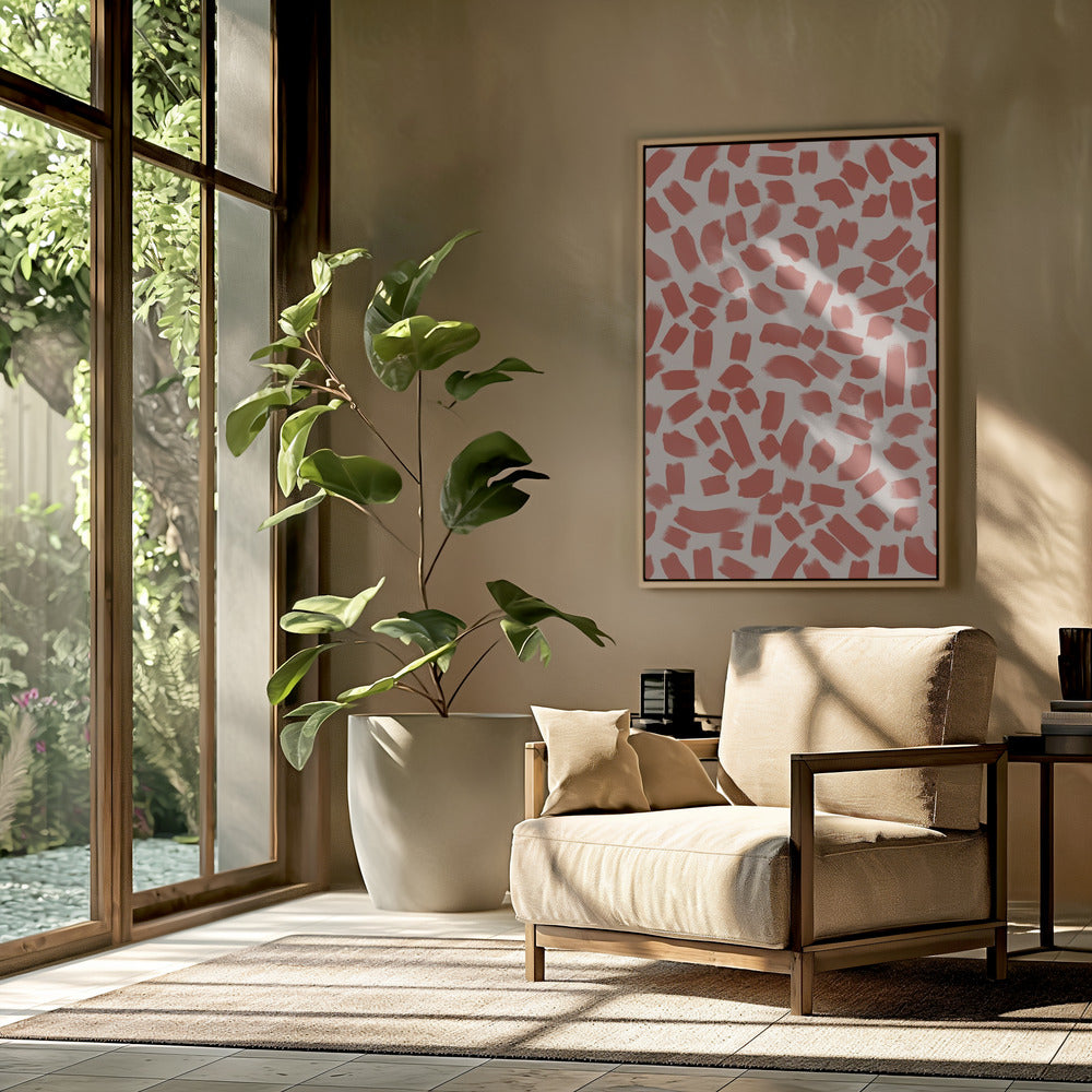 Red Brush Strokes | Poster