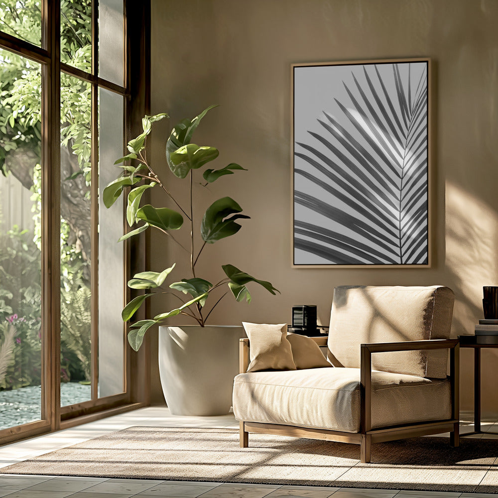 BW Palm Leaf | Poster