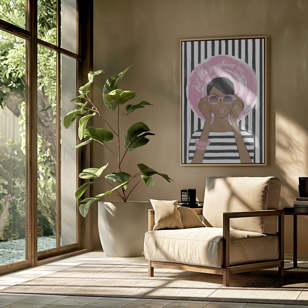 Woman in Pink Sunglasses | Poster