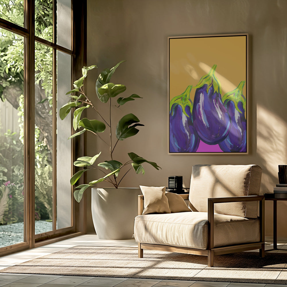 Groovy Aubergines | Poster