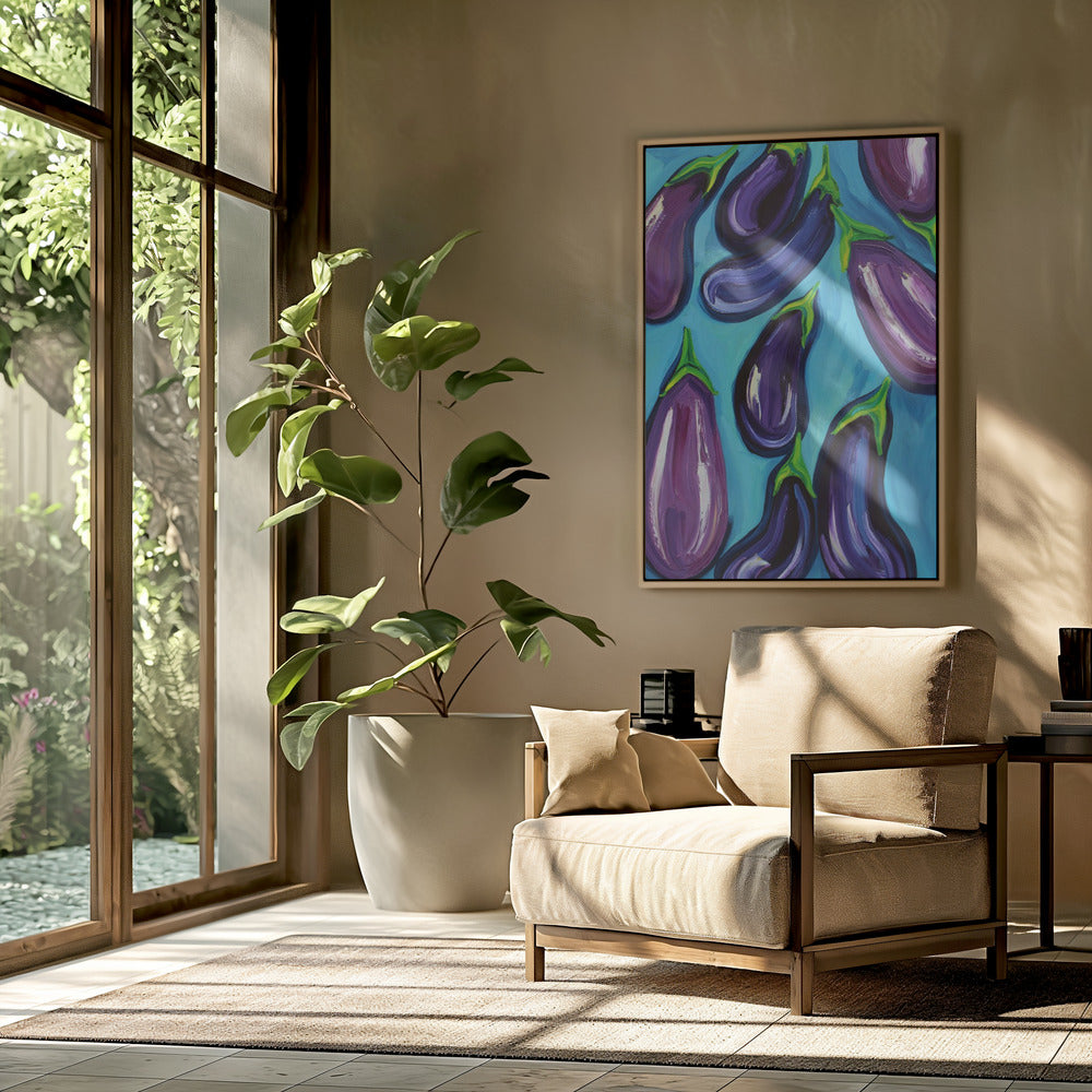 Aubergines Rain | Poster