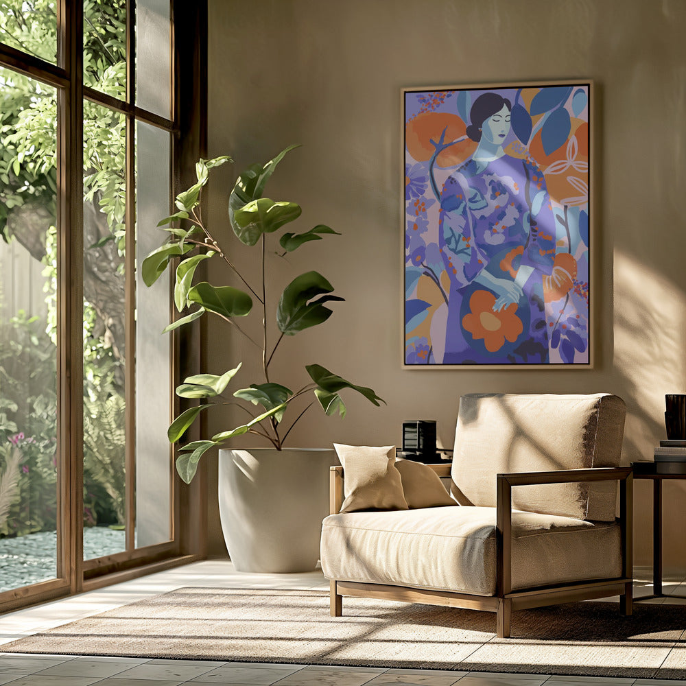 Woman In Flower Garden | Poster