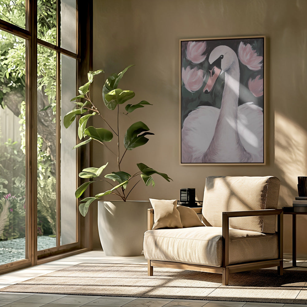 Swan In The Pond | Poster