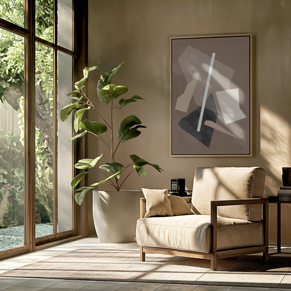 Brown Paper Cuts Painting | Poster