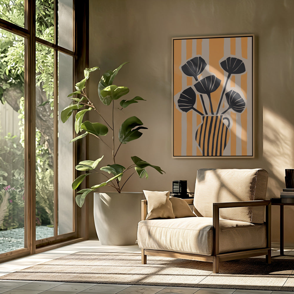 Bold Floral Stripes | Poster