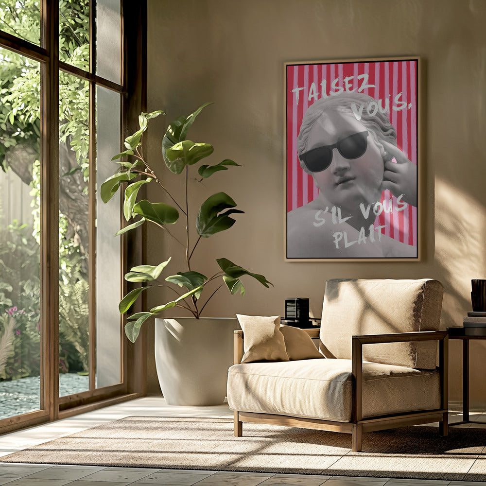 Pink and Red Striped Venus | Poster