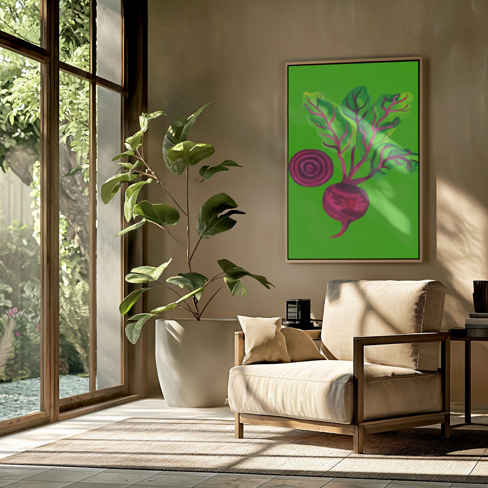 Beetroot Swirl Green | Poster