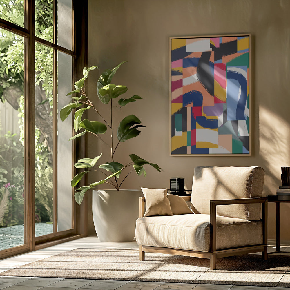 Shapes with Dynamic Brushstrokes | Poster