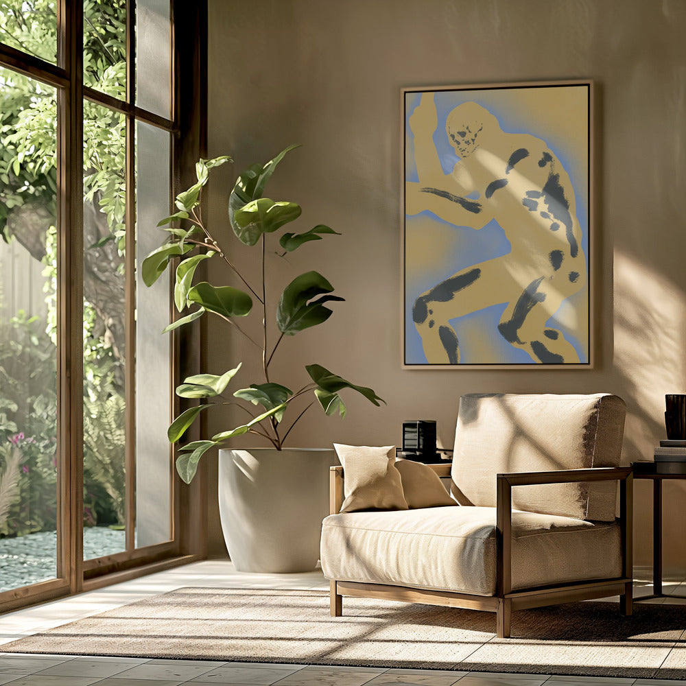 Skeletal Figure in Dynamic Pose | Poster