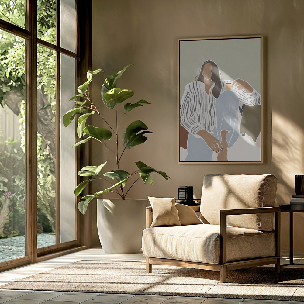 Woman Enjoying a Cup of Espresso | Poster