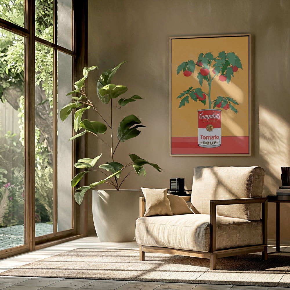 Campbells Soup Tomato Plant Retro Illustration | Poster