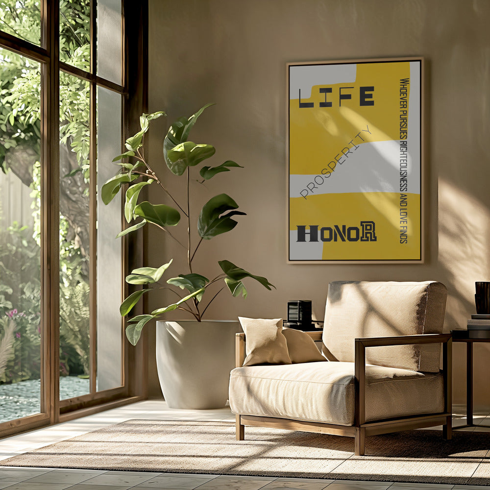 Bible verse - Life prosperity and Honor | Poster
