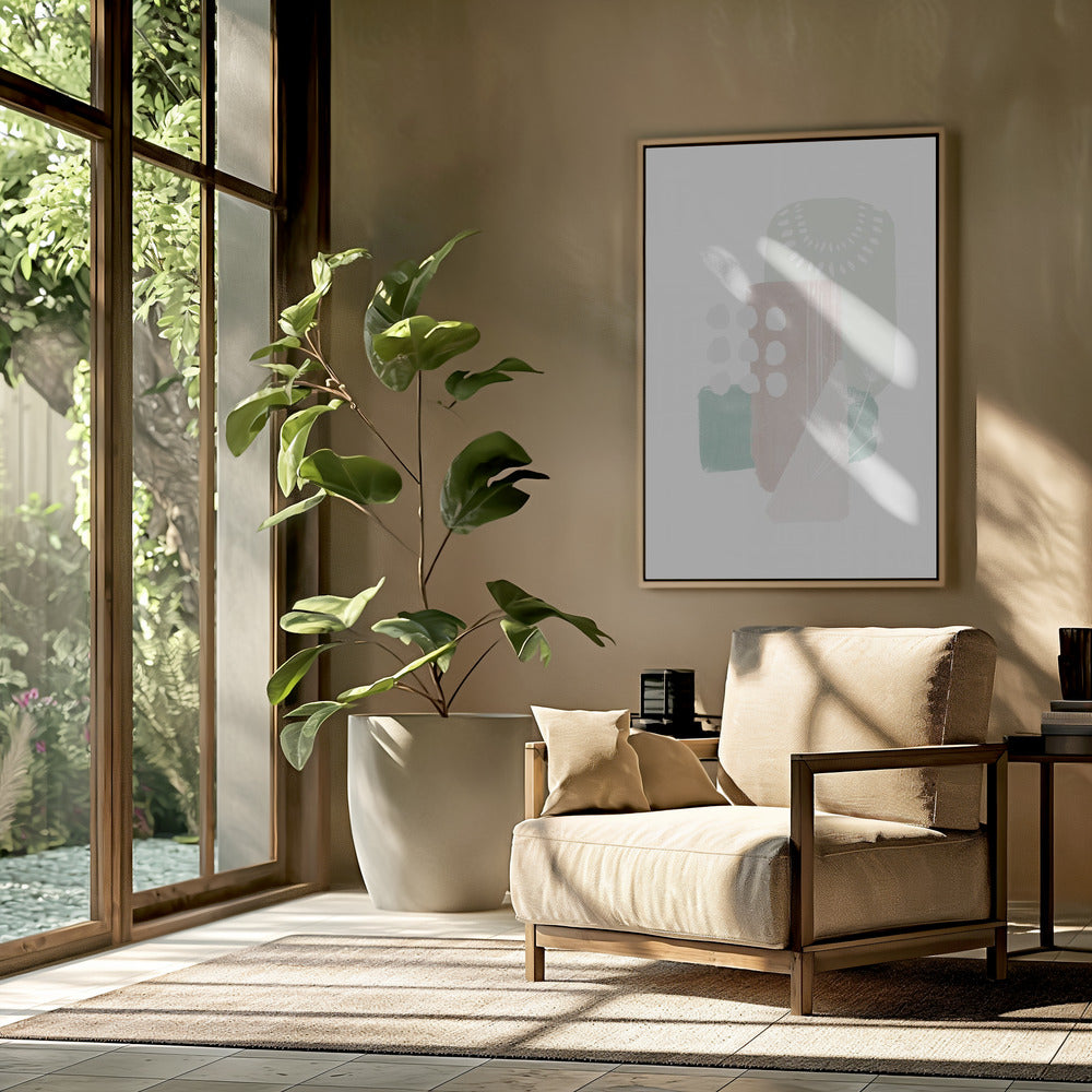 Pastel Green Shapes | Poster