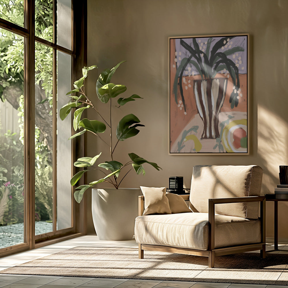 Striped Vase Harmony | Poster