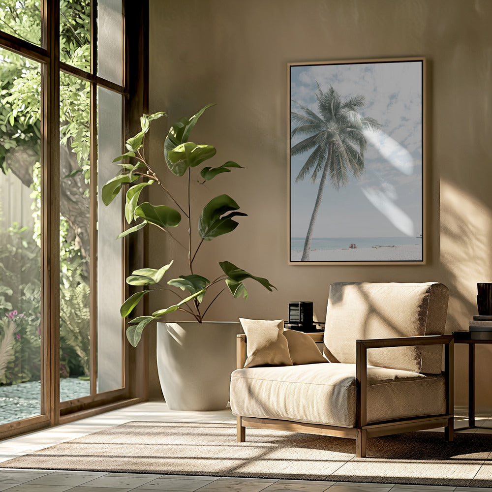 Palm tree at the beach 2 | Poster
