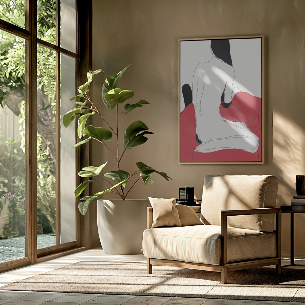 Nude Figure in a Dynamic Pose | Poster
