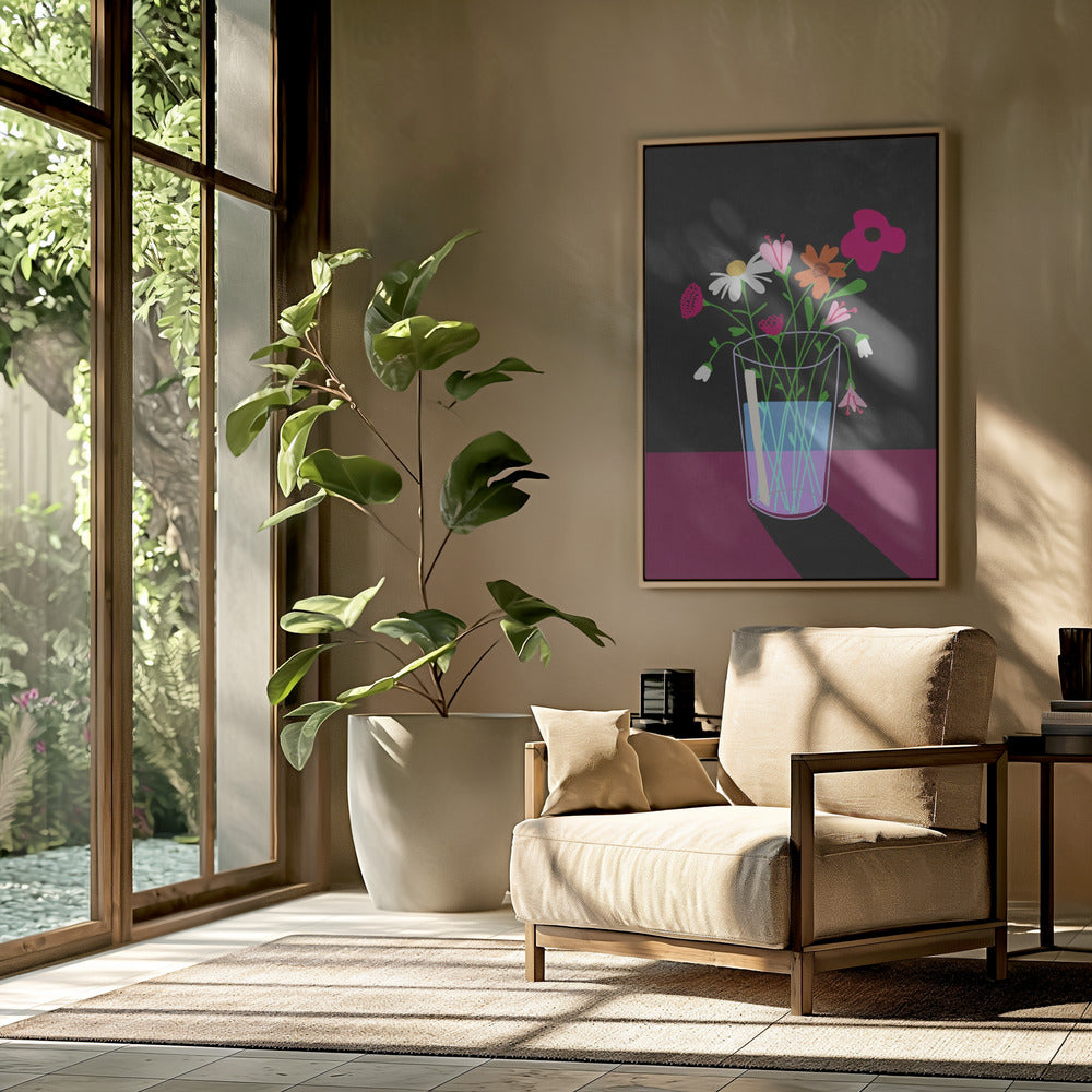 Flowers glow in the dark | Poster