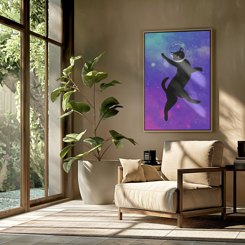 Happy Space Cat | Poster