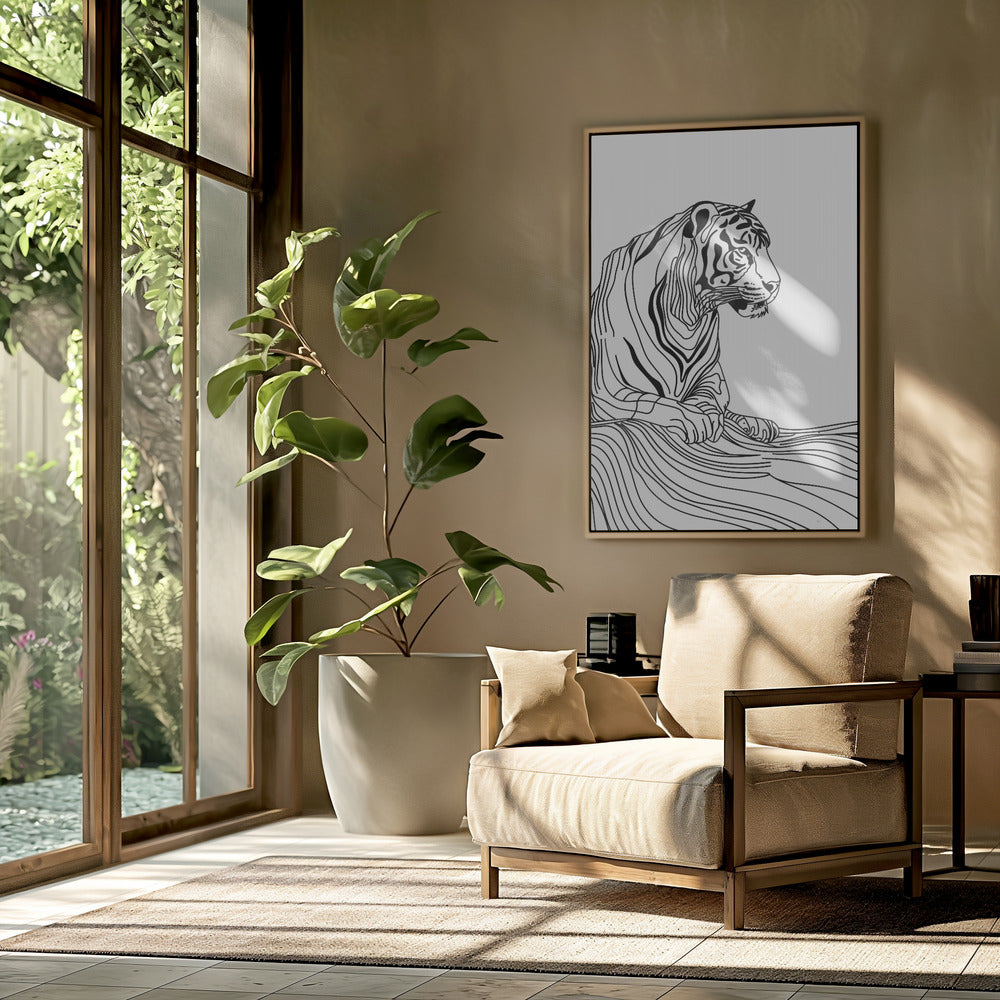 Lines art Tiger | Poster