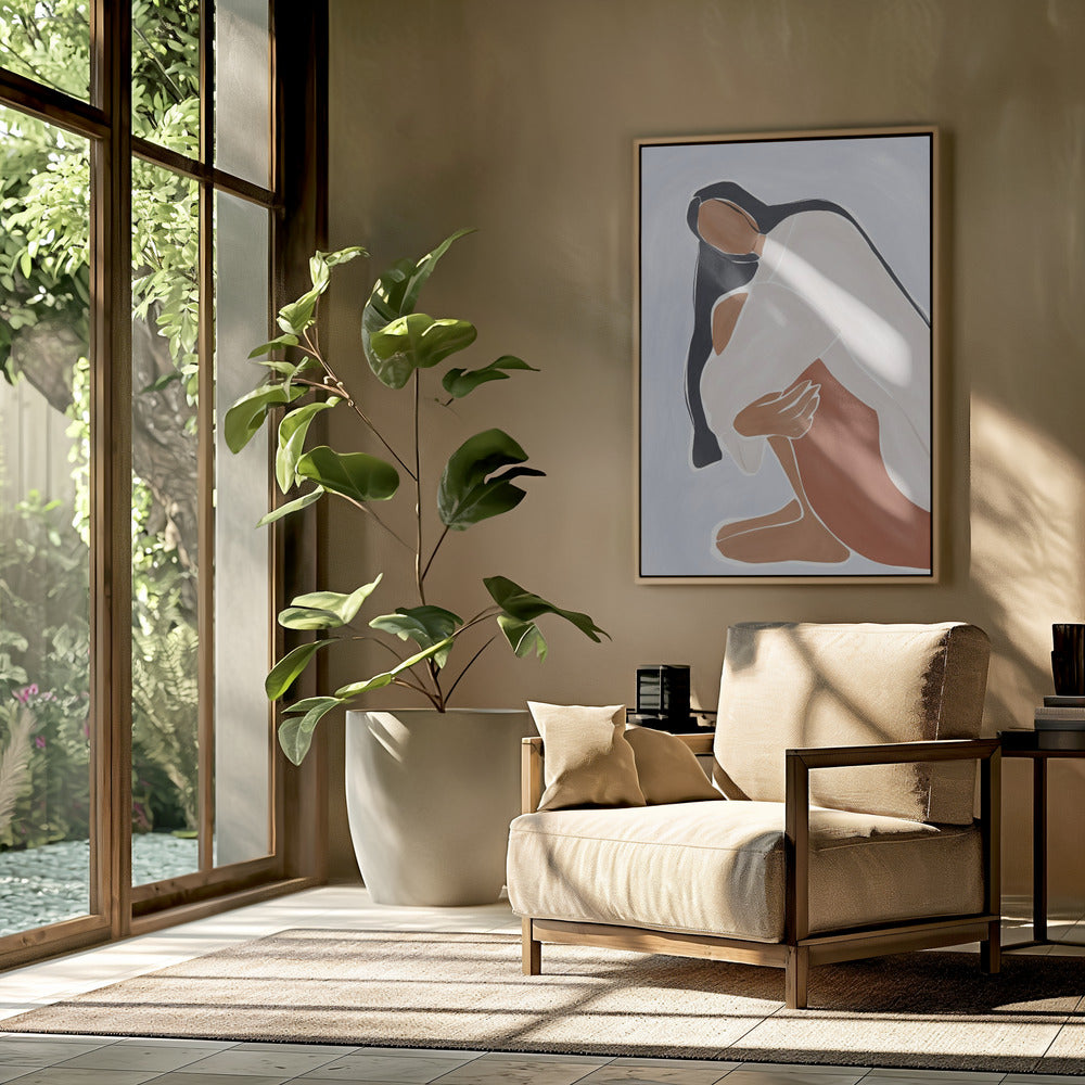 Woman Embracing Herself Print By Ivy Green Illustrations | Poster