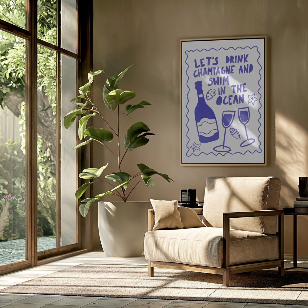 Champagne and Ocean | Poster