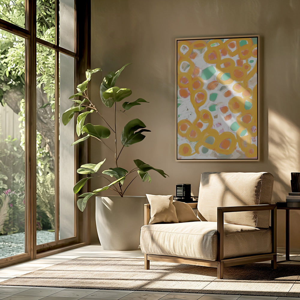 Orange and Green Circles | Poster