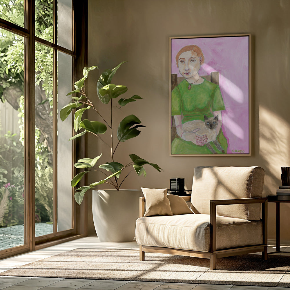 Lady with Cat | Poster
