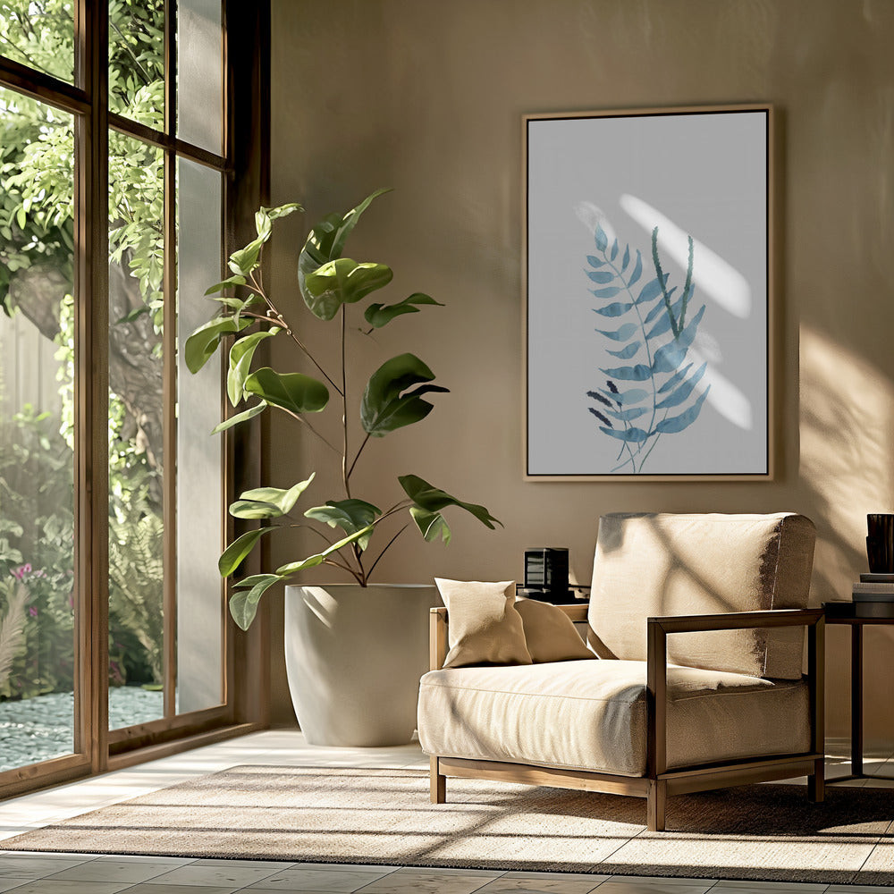 Blue Watercolour Flowers 2 | Poster