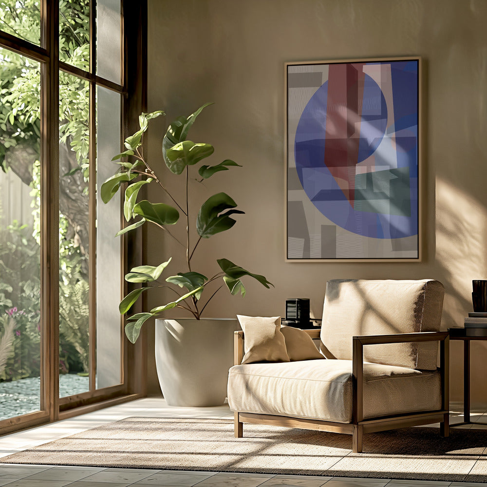 Brown Blue Woven 5 | Poster