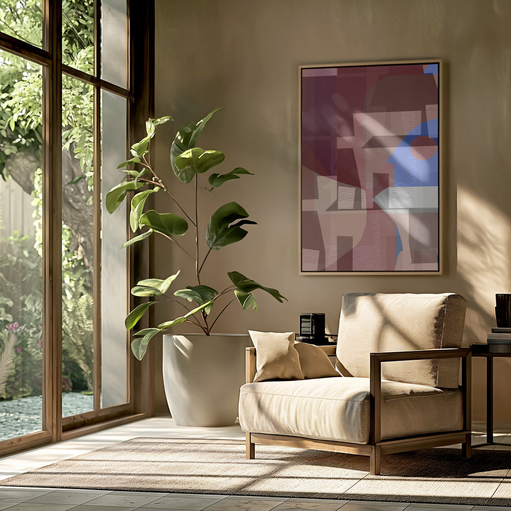 Brown Blue Woven 6 | Poster