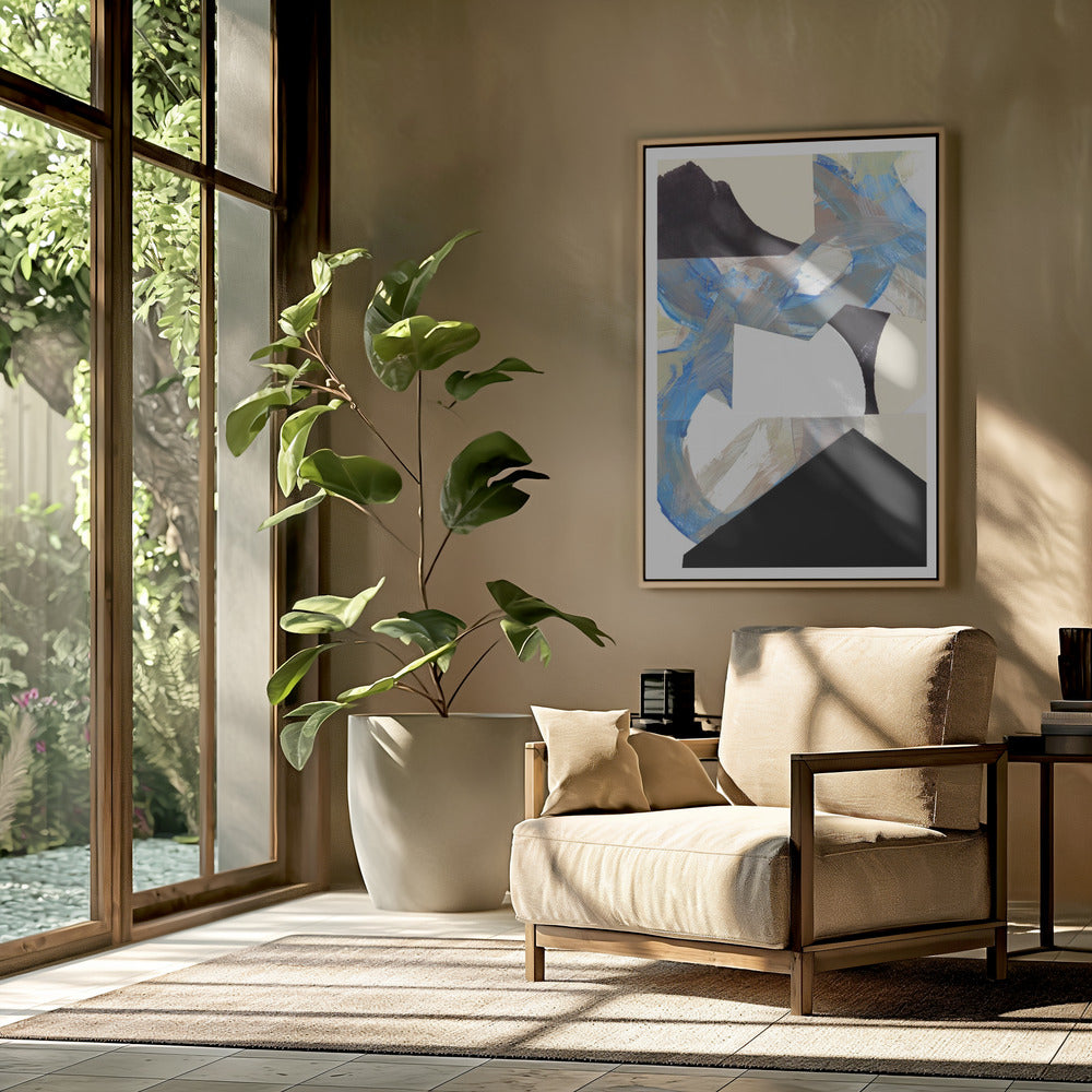 Blue Neutral Beige Black 2 | Poster