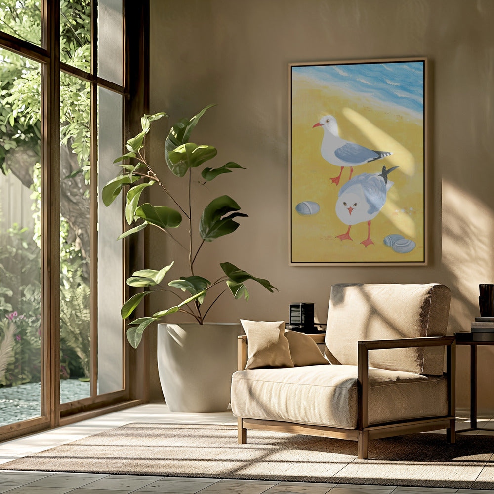 Seaside Seagulls | Poster
