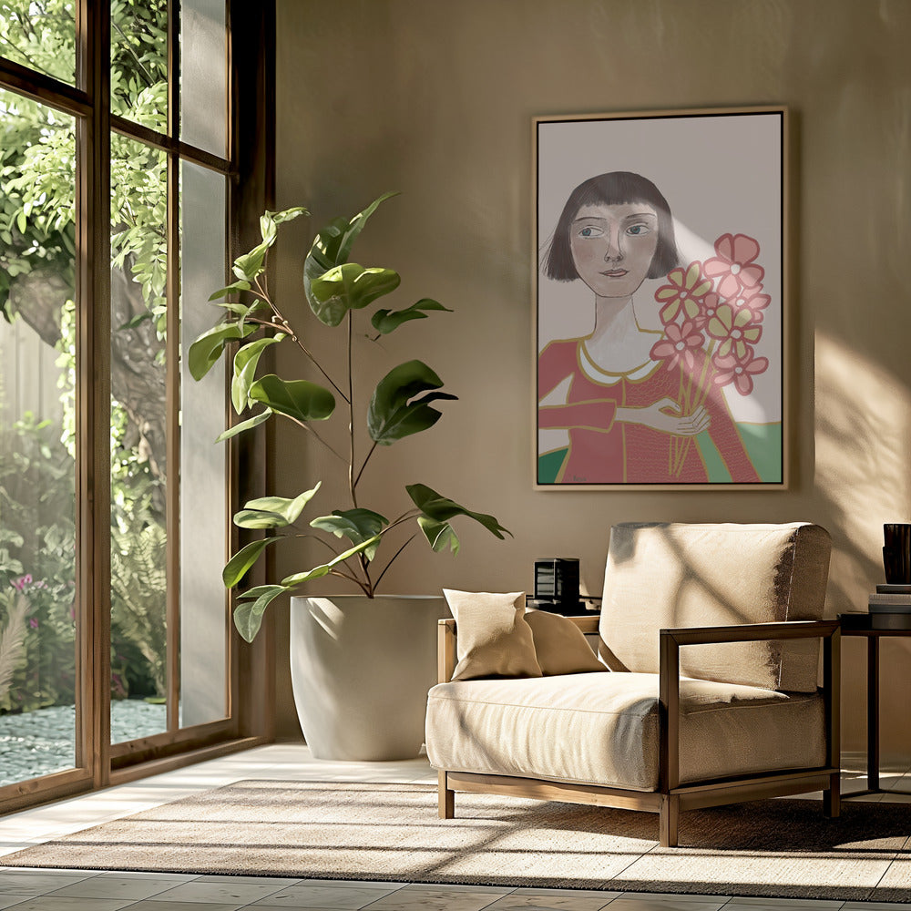 Woman with flowers | Poster