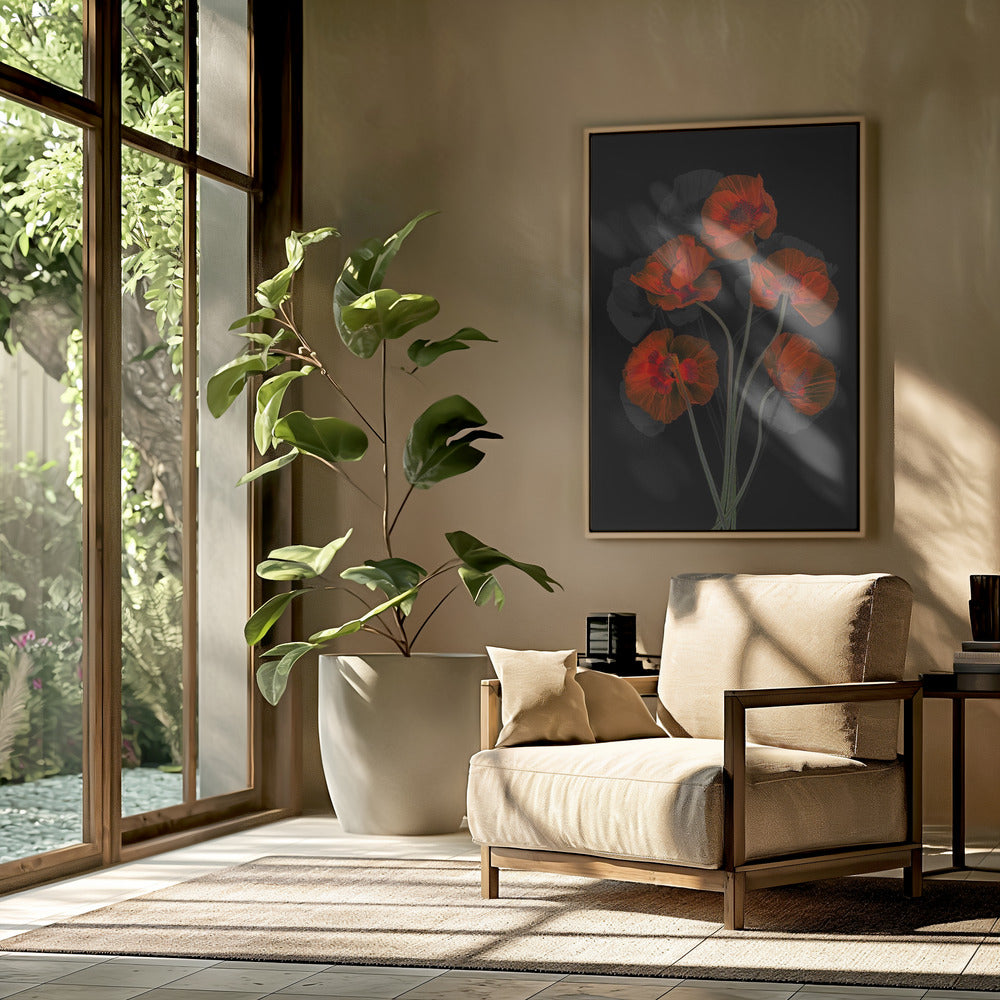 Glaceful Red Poppy | Poster