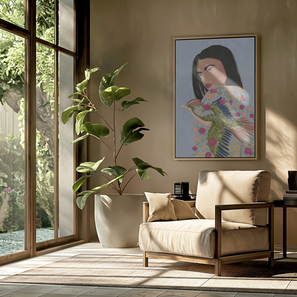 Girl with Crane | Poster