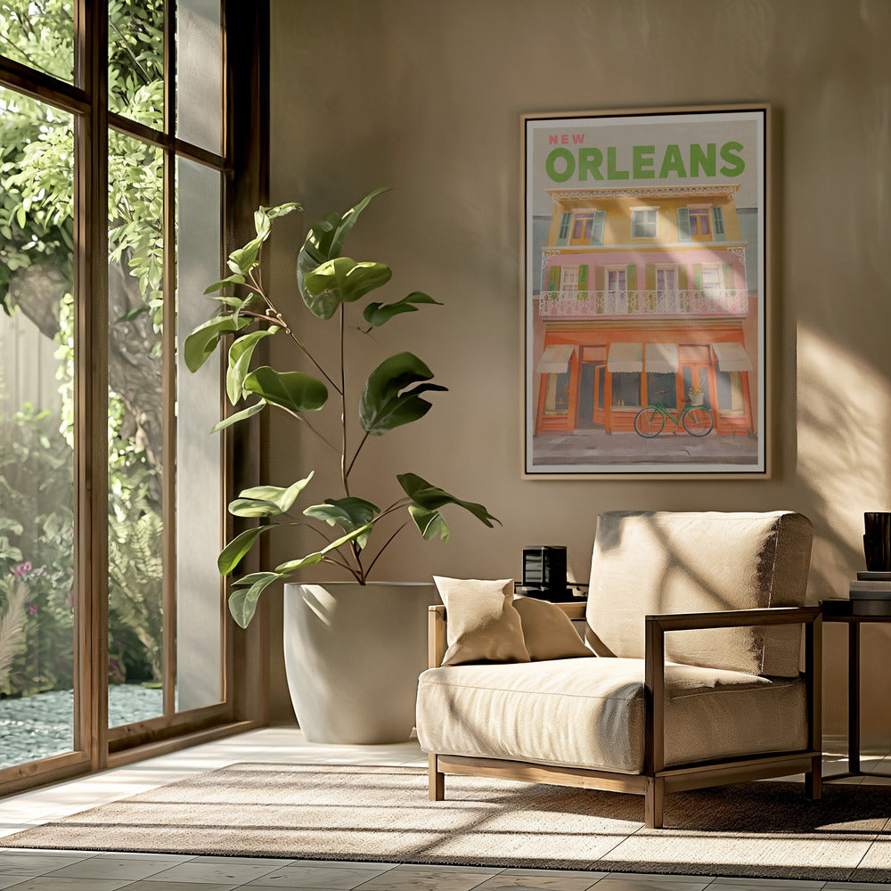 New Orleans Louisiana Vintage Travel Poster | Poster