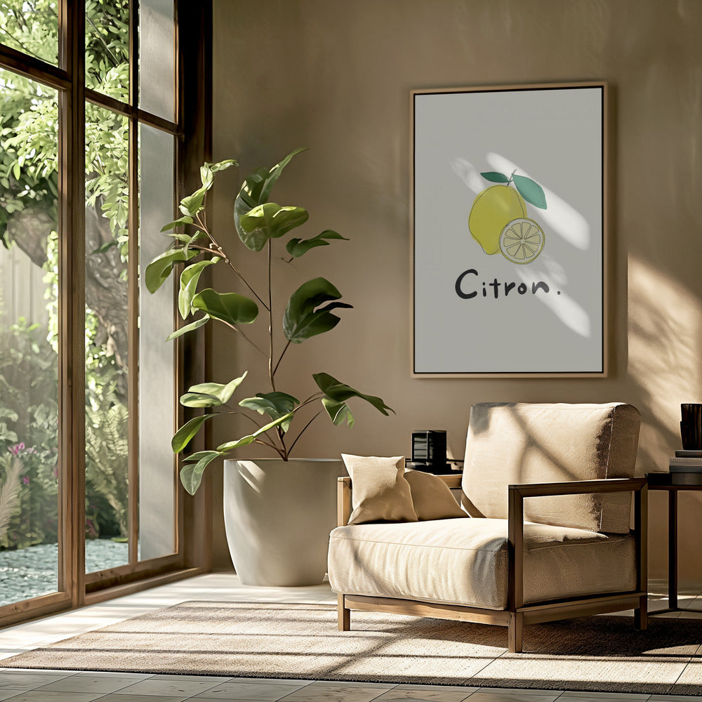 Modern French Fruits Collection "Lemon / Citron" | Poster