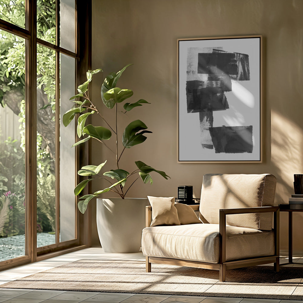 Black and White Abstract Composition No.1 | Poster