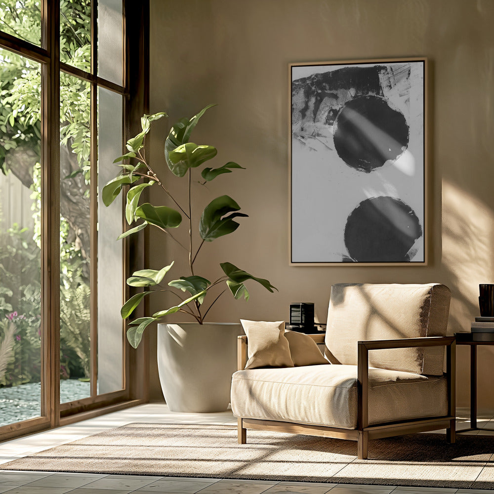 Black and White Abstract Dots 2 | Poster