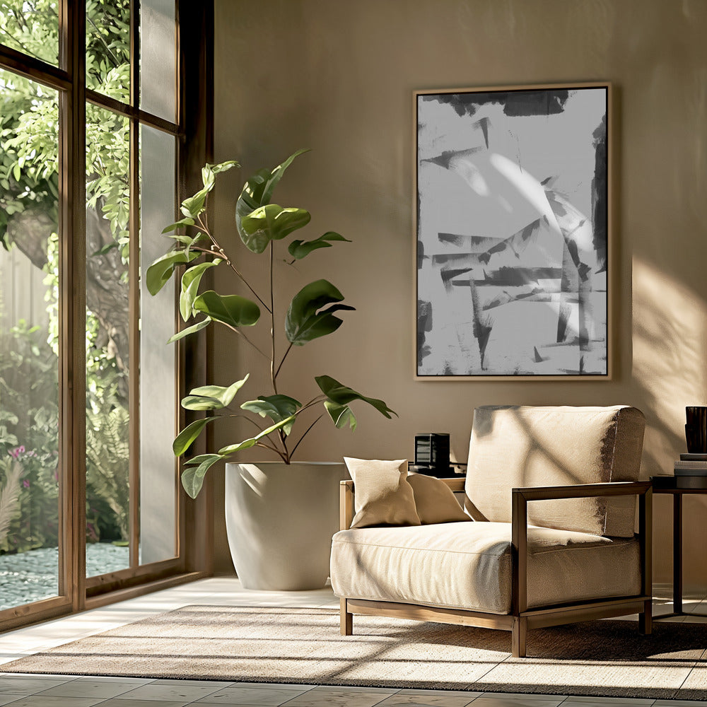 Minimal Black and White Abstract 4 | Poster