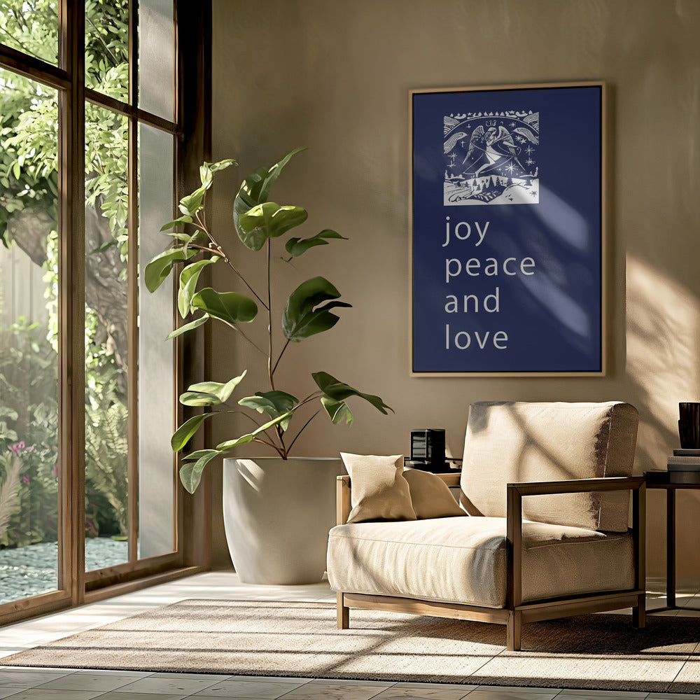 Bows and Baubles: Joy Peace and Love Christmas | Poster