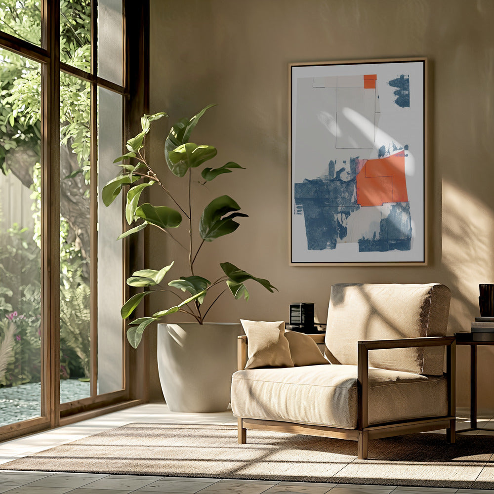Neutral Abstract Shapes On White 3 | Poster