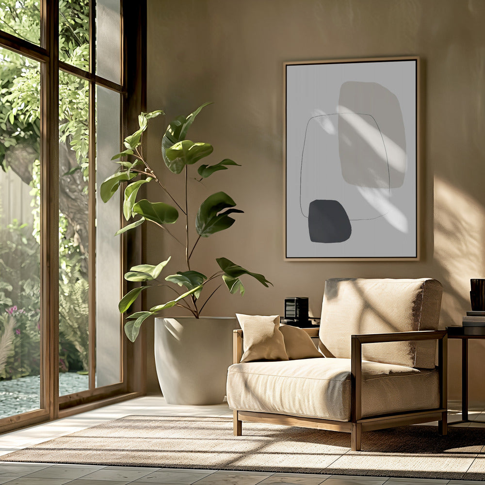 Organic Shapes In Neutral Tones | Poster