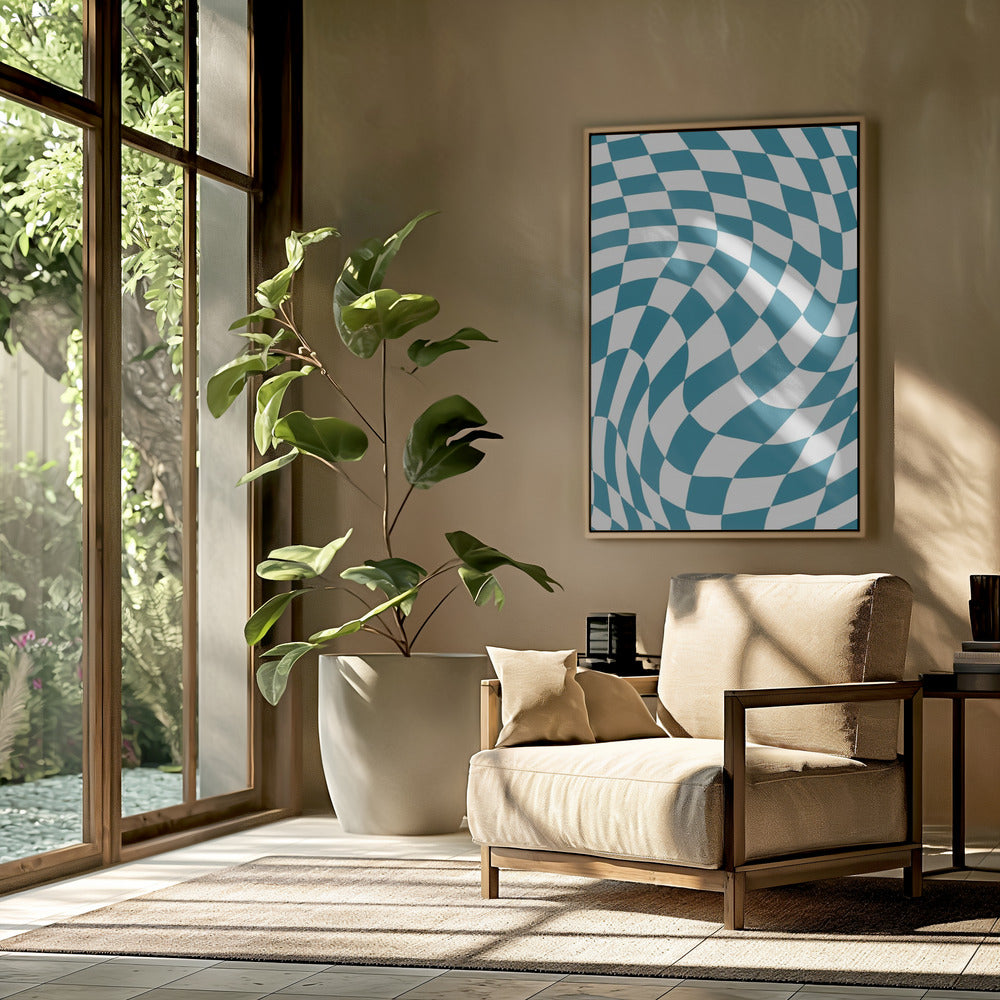 Blue Checkerboard | Poster