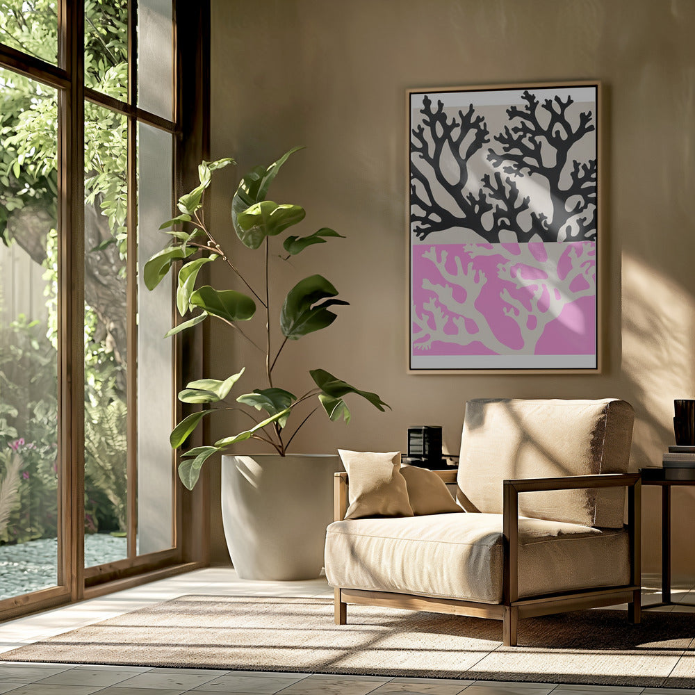 Dual Coral Silhouettes | Poster